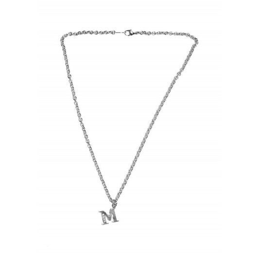 MUZE - M LOGO NECKLACE (SHINY SILVER) ミューズ ロゴ ネックレス シャイニー シルバー