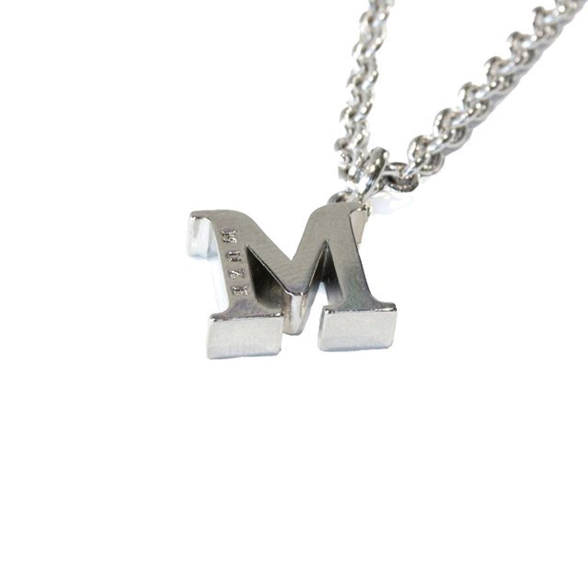 MUZE - M LOGO NECKLACE (SHINY SILVER) ミューズ ロゴ ネックレス シャイニー シルバー