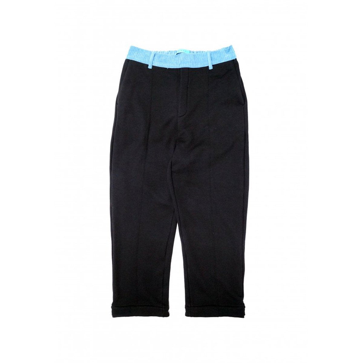 MUZE TURQUOISE LABEL - WAIST CORDUROY SWEAT SLACKS (BLACK) ミューズ スウェットスラックス ブラック