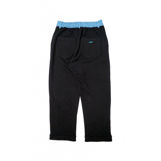 MUZE TURQUOISE LABEL - WAIST CORDUROY SWEAT SLACKS (BLACK) ミューズ スウェットスラックス ブラック