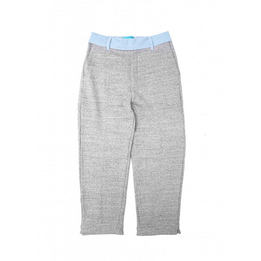 MUZE TURQUOISE LABEL - WAIST CORDUROY SWEAT SLACKS (HEATHER GRAY) ミューズ スウェットスラックス ヘザー