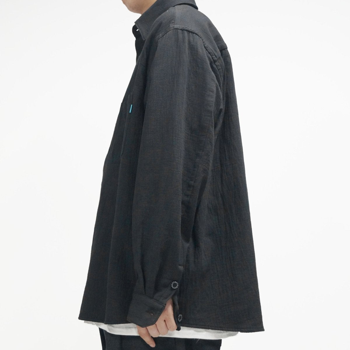 MUZE TURQUOISE LABEL - OVERSIZED GAUZE SHIRTS (BLACK)