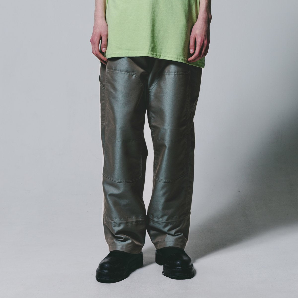 MUZE TURQUOISE LABEL-MUZE×FUN DOUBLE KNEE PAINTER PANTS(GREEN)