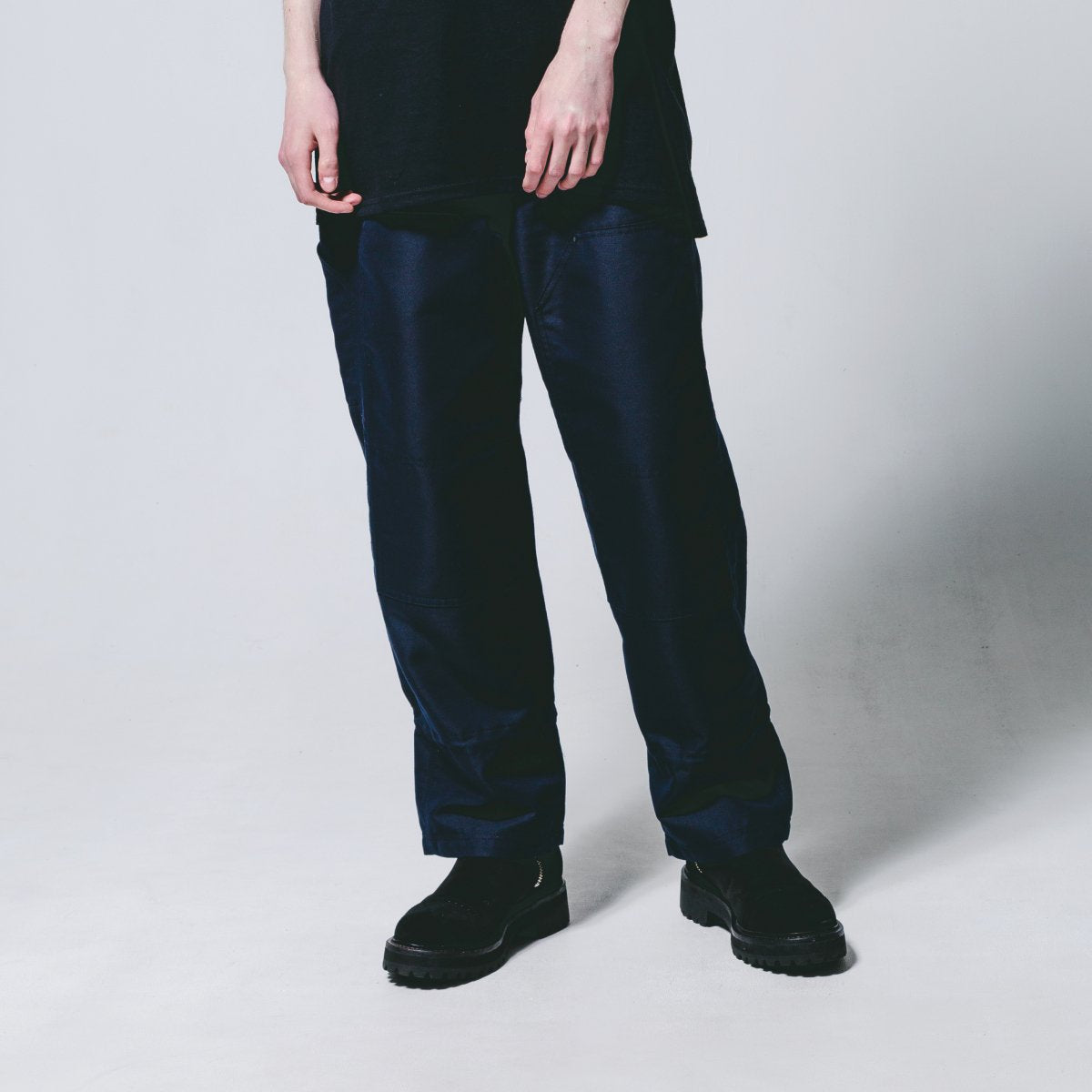 MUZE TURQUOISE LABEL-MUZE×FUN DOUBLE KNEE PAINTER PANTS(NAVY)
