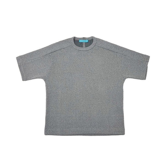 MUZE TURQUOISE LABEL - SWITCHING KNIT S/S TEE (GRAY)