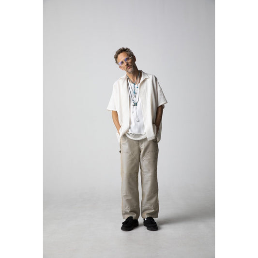 MUZE TURQUOISE LABEL - OPEN COLLAR RELAXED SHIRTS (WHITE)