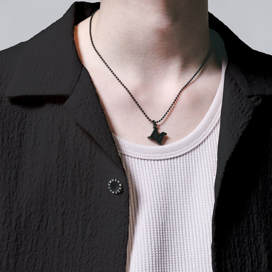 MUZE TURQUOISE LABEL - OPEN COLLAR RELAXED SHIRTS (BLACK)