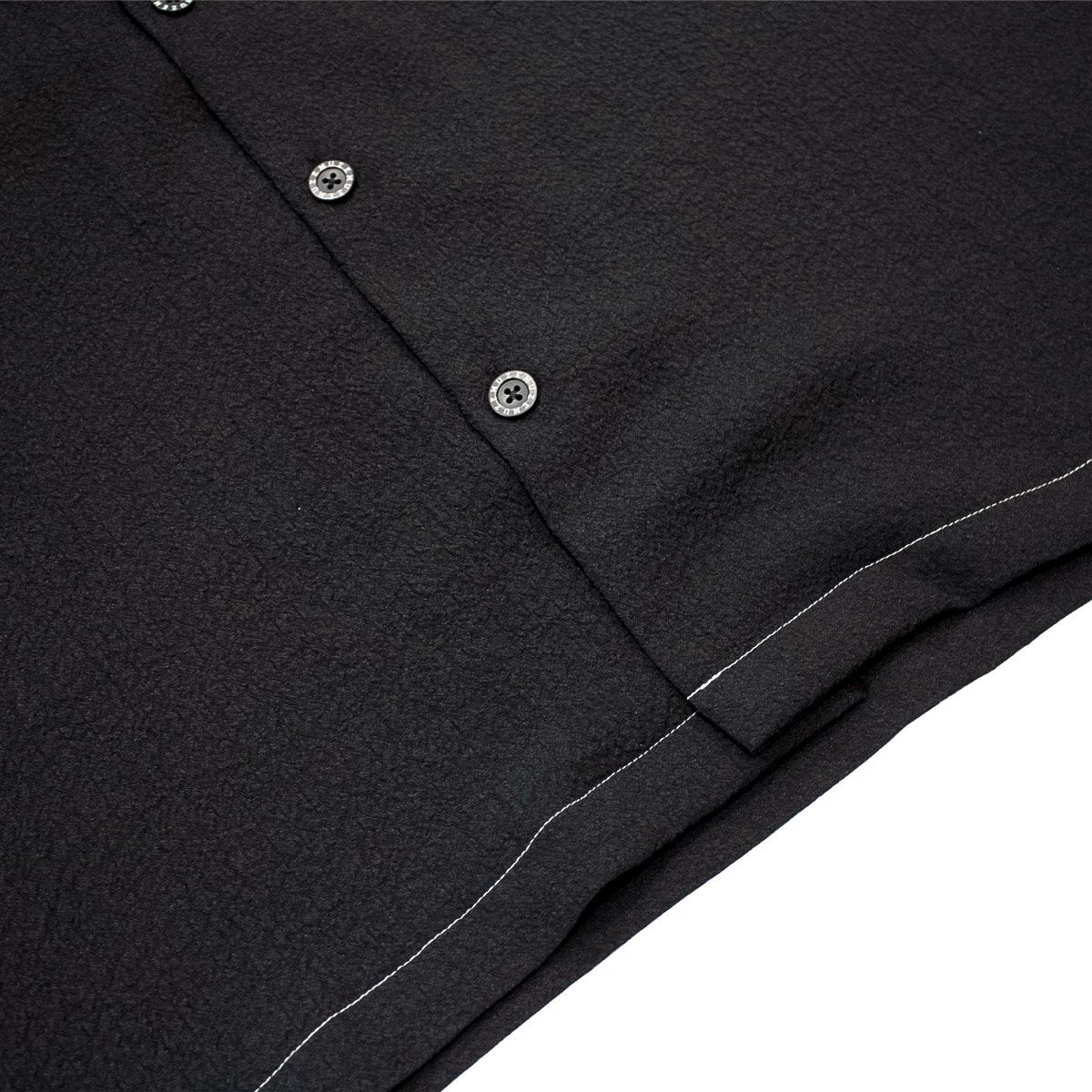 MUZE TURQUOISE LABEL - OPEN COLLAR RELAXED SHIRTS (BLACK)