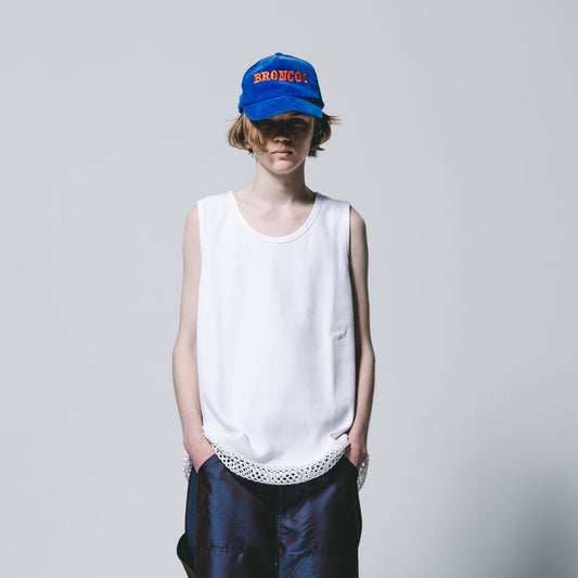 MUZE TURQUOISE LABEL - HEM MESH TANKTOP (WHITE)