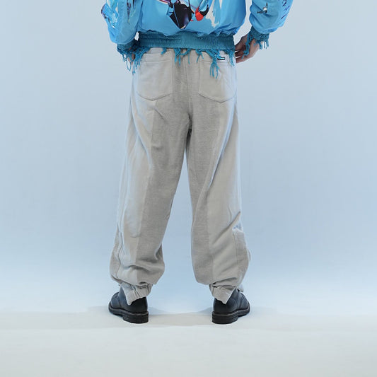 MUZE TURQUOISE LABEL - CIRCUIT RELAXED FIT SWEAT TROUSERS(LIGHT GRAY) ミューズ リラックス スウェット トラウザーズ ライト グレー