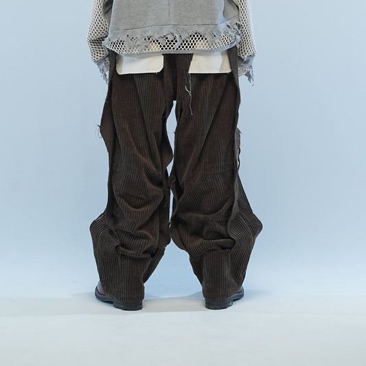 MUZE TURQUOISE LABEL - CIRCUIT CORDUROY 3D TROUSERS(BROWN) ミューズ コーデュロイ トラウザーズ ブラウン
