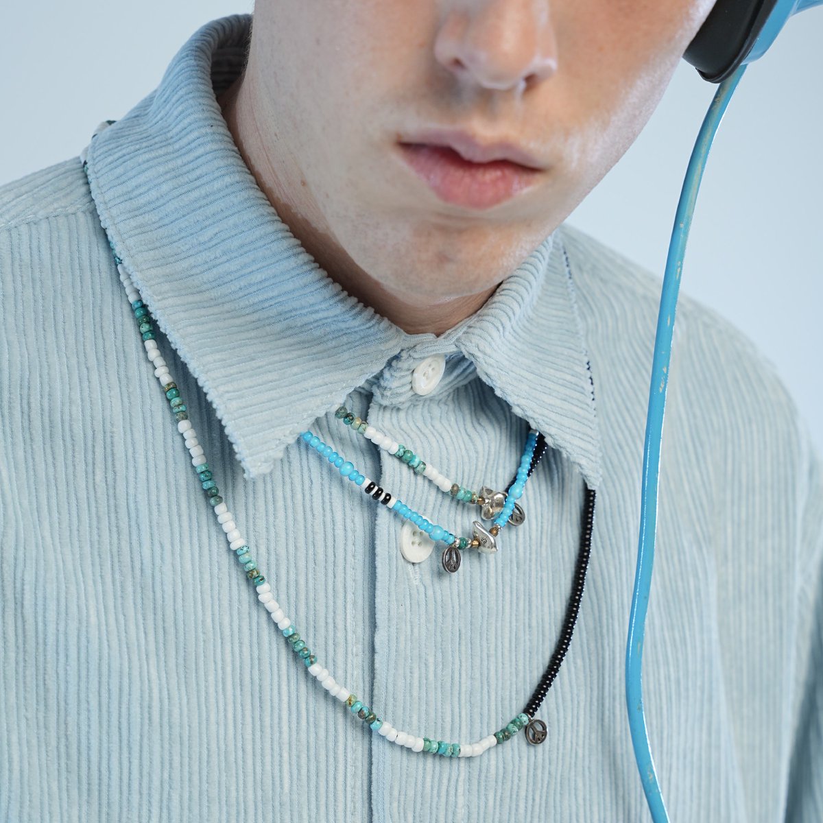 MUZE TURQUOISE LABEL×Sunku-PEACE 2WAY BEADS CODE(SKY BLUE)
