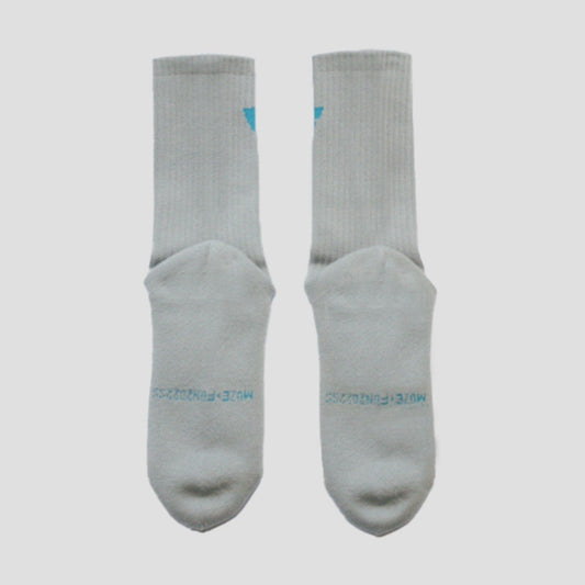 MUZE TURQUOISE LABEL - ×FUN EMBLEM SOCKS (GRAY) ミューズ ターコイズ レーベル ソックス