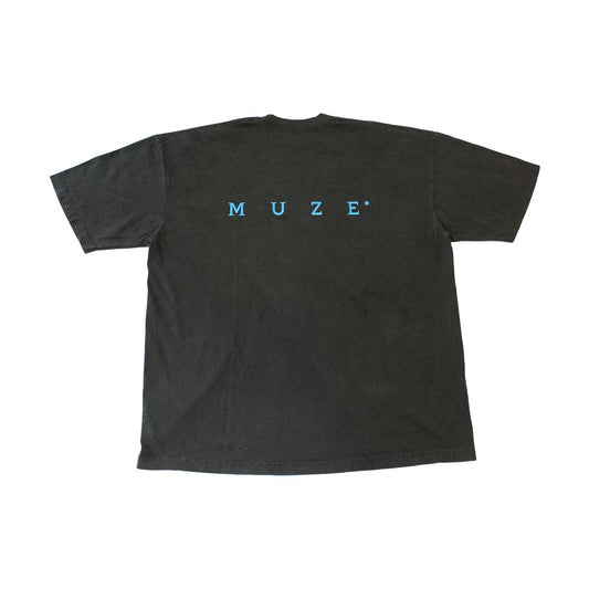MUZE BLACK LABEL - 22SS LOGO TEE (VINTAGE BLACK×TURQUOISE) ミューズ ロゴTシャツ