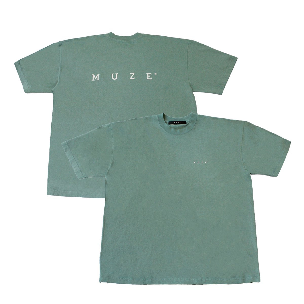 MUZE BLACK LABEL - 22SS LOGO TEE (ATLANTIC GREEN×WHITE) ミューズ ロゴTシャツ – MUZE  TOKYO