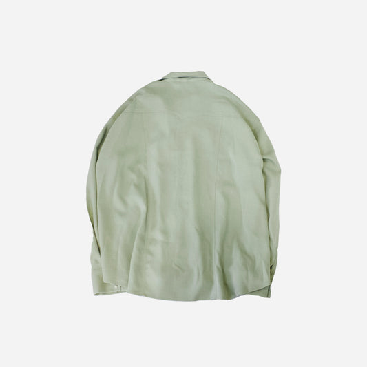 FACCIES - Wt Mix Dry Twill Sh (S.GREEN) ファッチーズ ツイルシャツジャケット セージグリーン