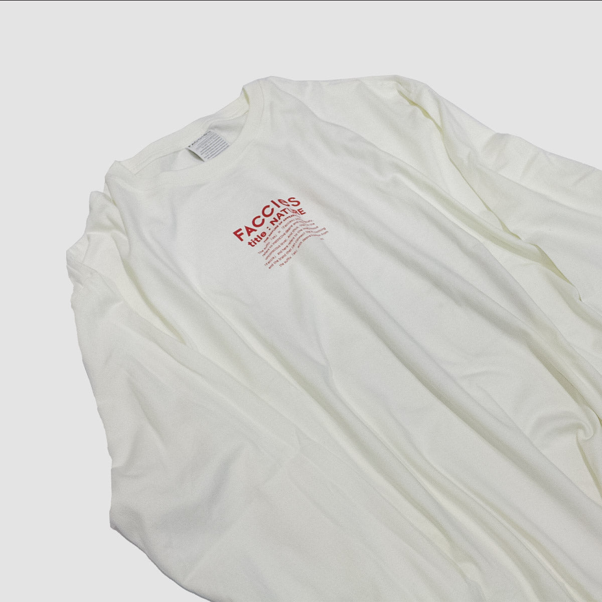 FACCIES - Nature Print LS (WHITE) ファッチーズ ネイチャー プリント ロングスリーブ ホワイト