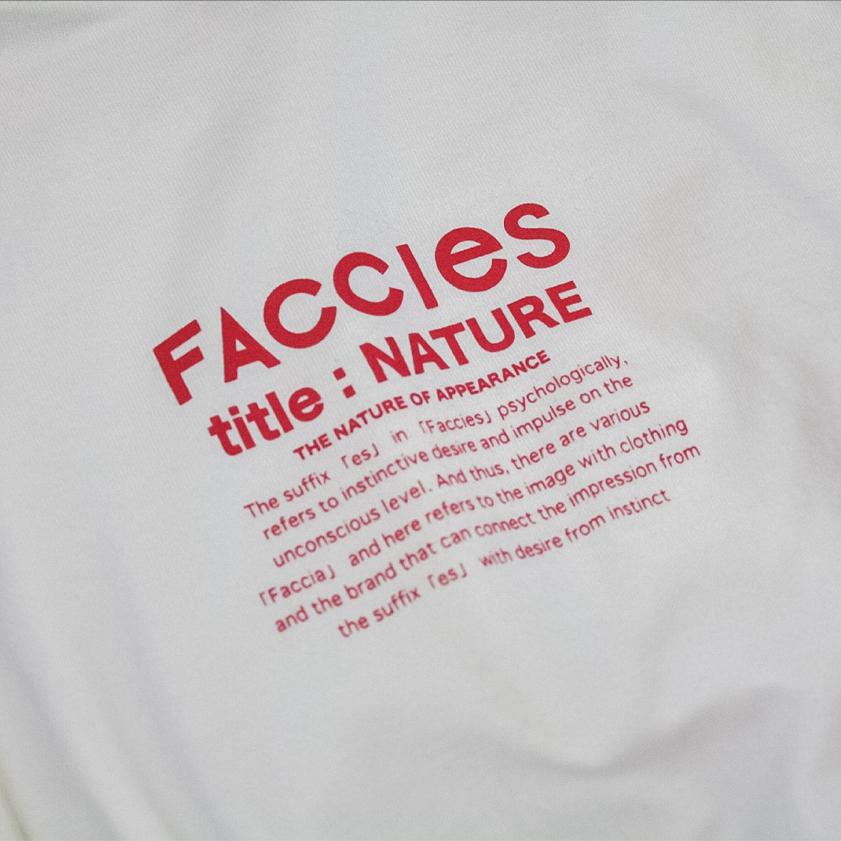 FACCIES - Nature Print LS (WHITE) ファッチーズ ネイチャー プリント ロングスリーブ ホワイト