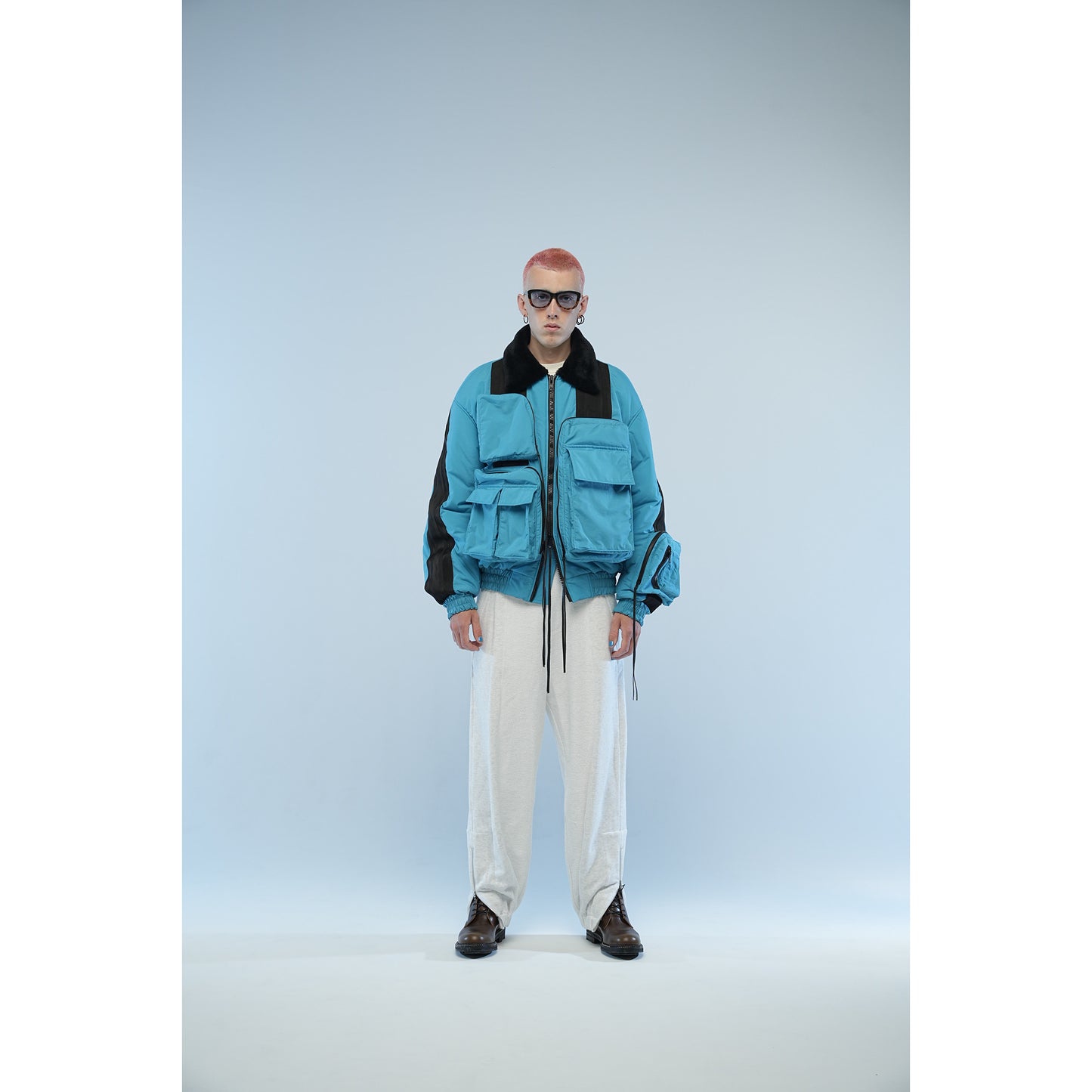 MUZE TURQUOISE LABEL - CIRCUIT RELAXED FIT SWEAT TROUSERS(MOKU) ミューズ リラックス スウェット トラウザーズ モク