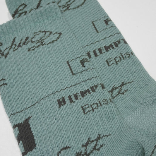 Ø【EMPTY SETT】™️ - × FUN LOGO SOX (TURQUOISE) エンプティーセット ファン ロゴ ソックス ターコイズ
