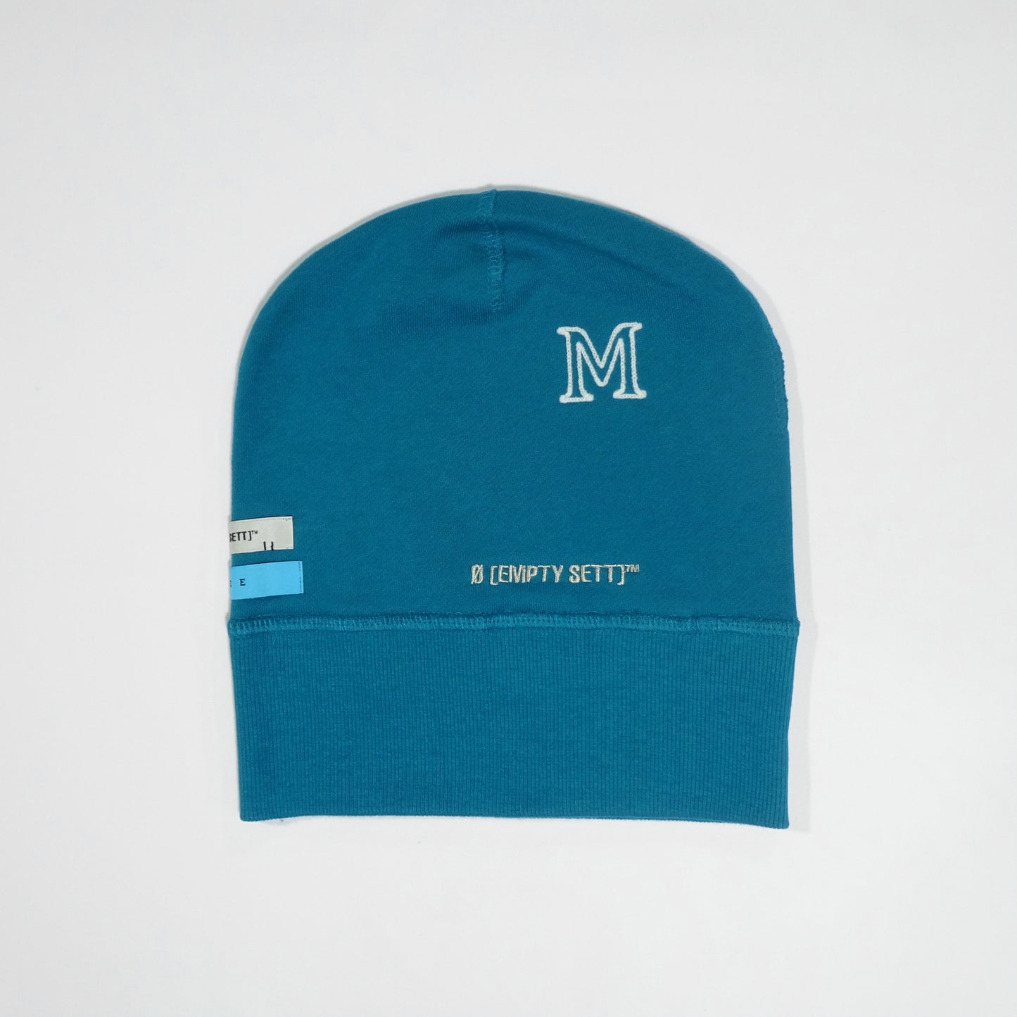 MUZE TURQUOISE LABEL× Ø【EMPTY SETT】™️ - LOGO EMBROIDERY CAP(TURQUOISE) ミューズ エンプティーセット ロゴ エンブロイデリーキャップ ターコイズ