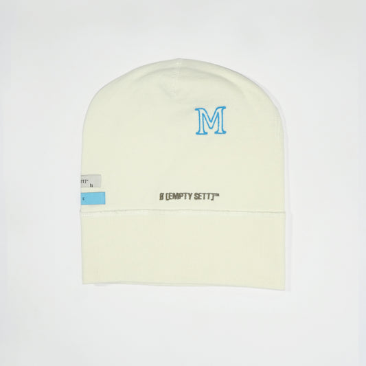 MUZE TURQUOISE LABEL× Ø【EMPTY SETT】™️ - LOGO EMBROIDERY CAP(CLOUD DANCER) ミューズ エンプティーセット ロゴ エンブロイデリーキャップ クラウドダンサー