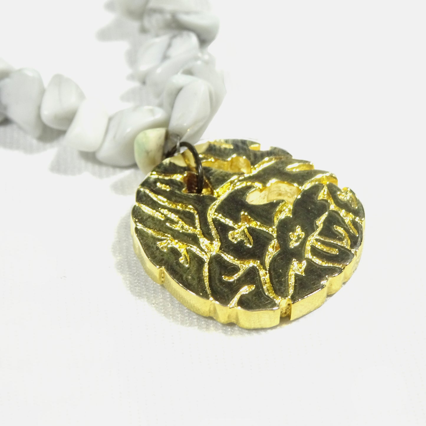 MUZE TURQUOISE LABEL× Ø【EMPTY SETT】™️ - EMBLEMATIC STONE NECKLACE LONG(MAGNESITE) ミューズ エンプティーセット エンブレム ストーン ネックレス マグネサイト