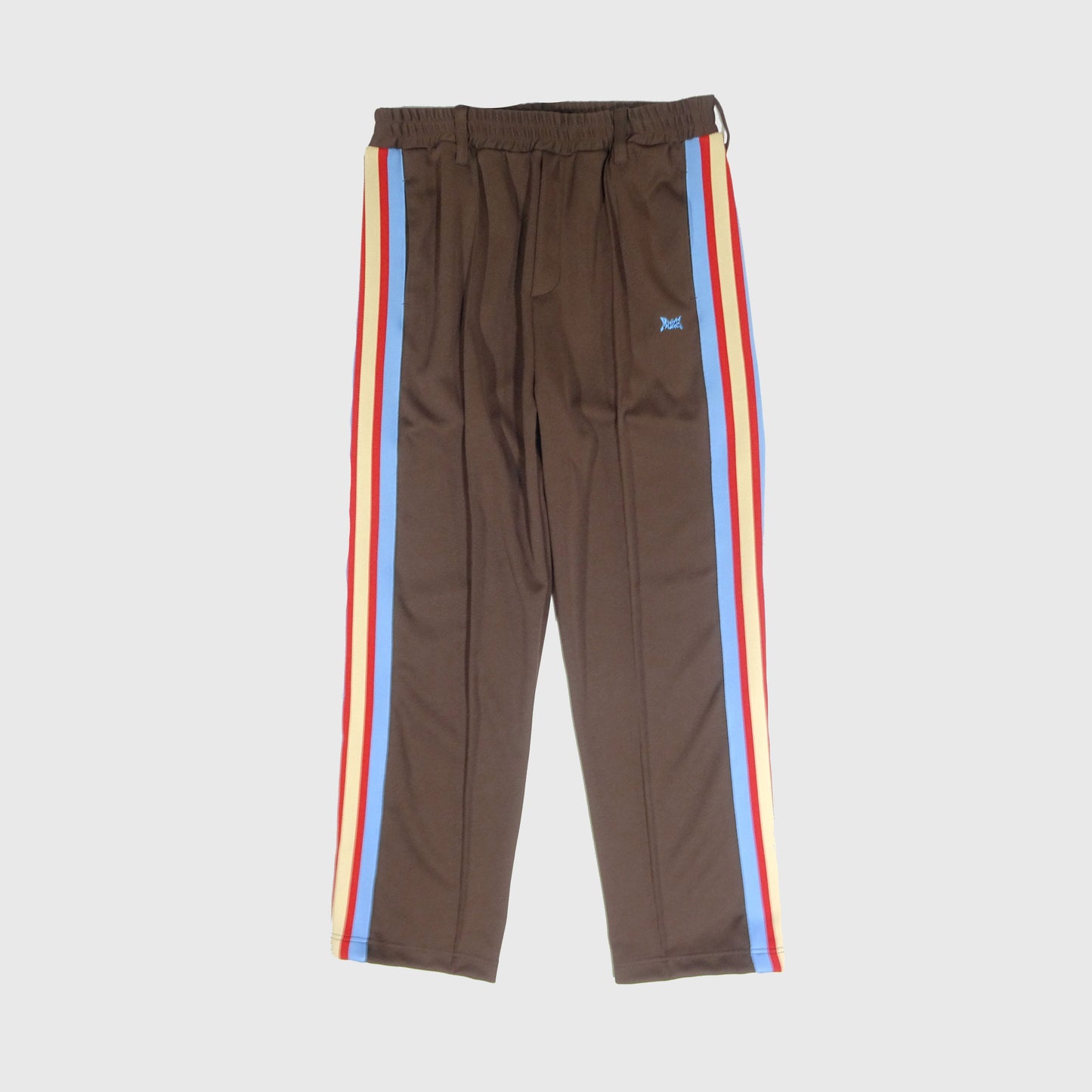 MUZE TURQUOISE LABEL - TRACK JERSEY PANTS(BROWN×RED LINE) ミューズ 2023年春夏 ジャージスラックス ブラウン