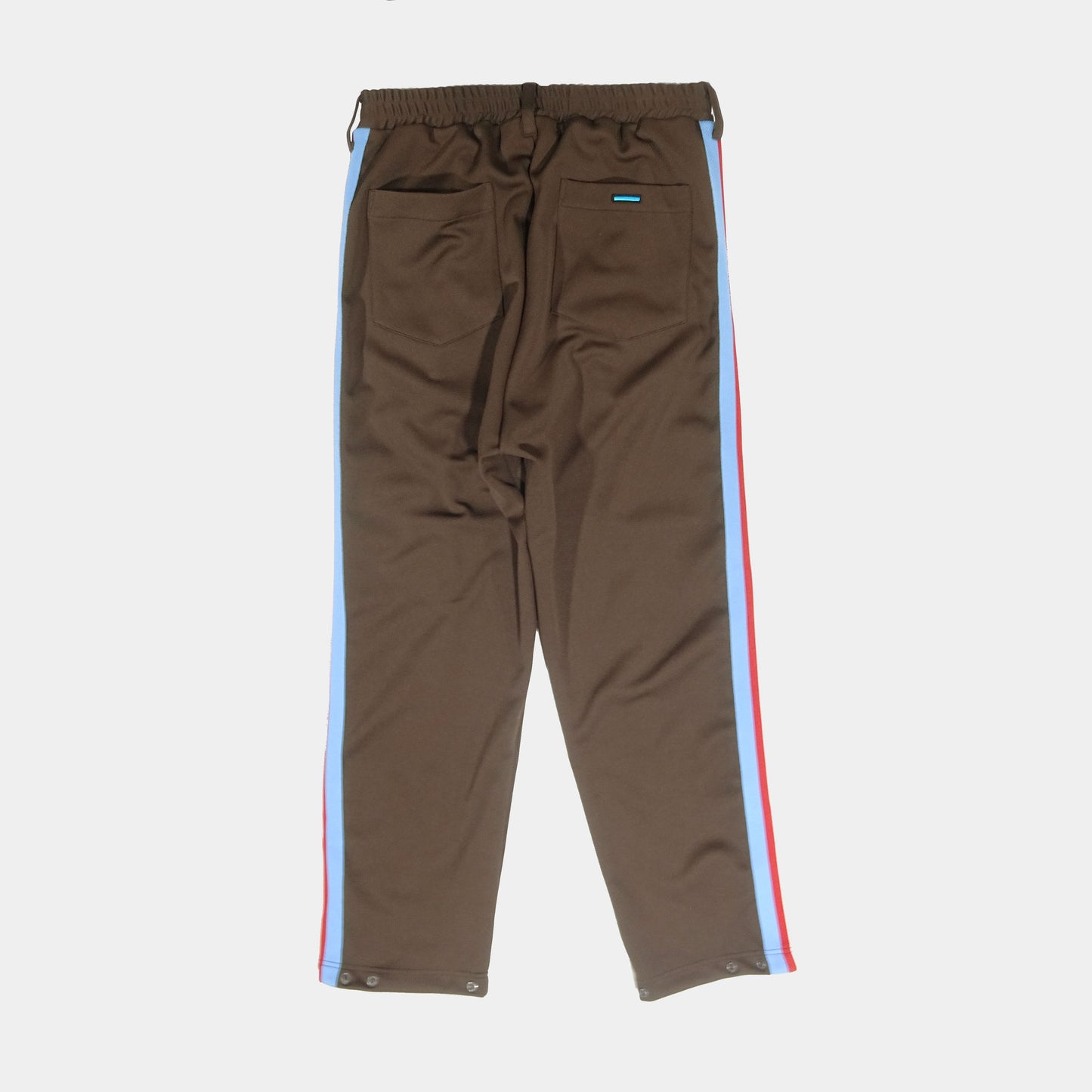 MUZE TURQUOISE LABEL - TRACK JERSEY PANTS(BROWN×RED LINE) ミューズ 2023年春夏 ジャージスラックス ブラウン