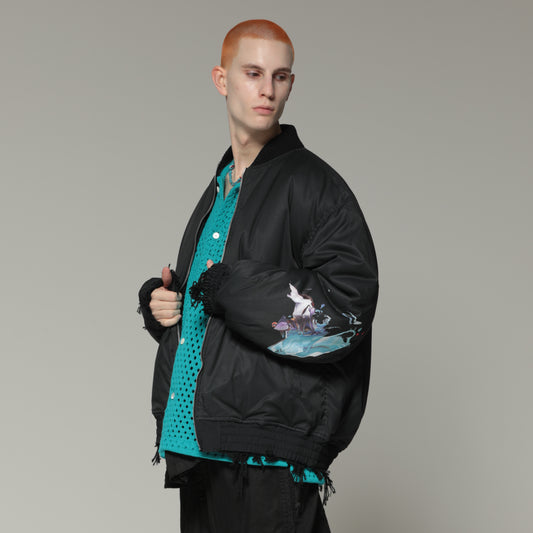 MUZE TURQUOISE LABEL × PETER RIVE - REVERSIBLE MA-1(BLACK) ミューズ ピーターライブ リバーシブル ブルゾン ブラック