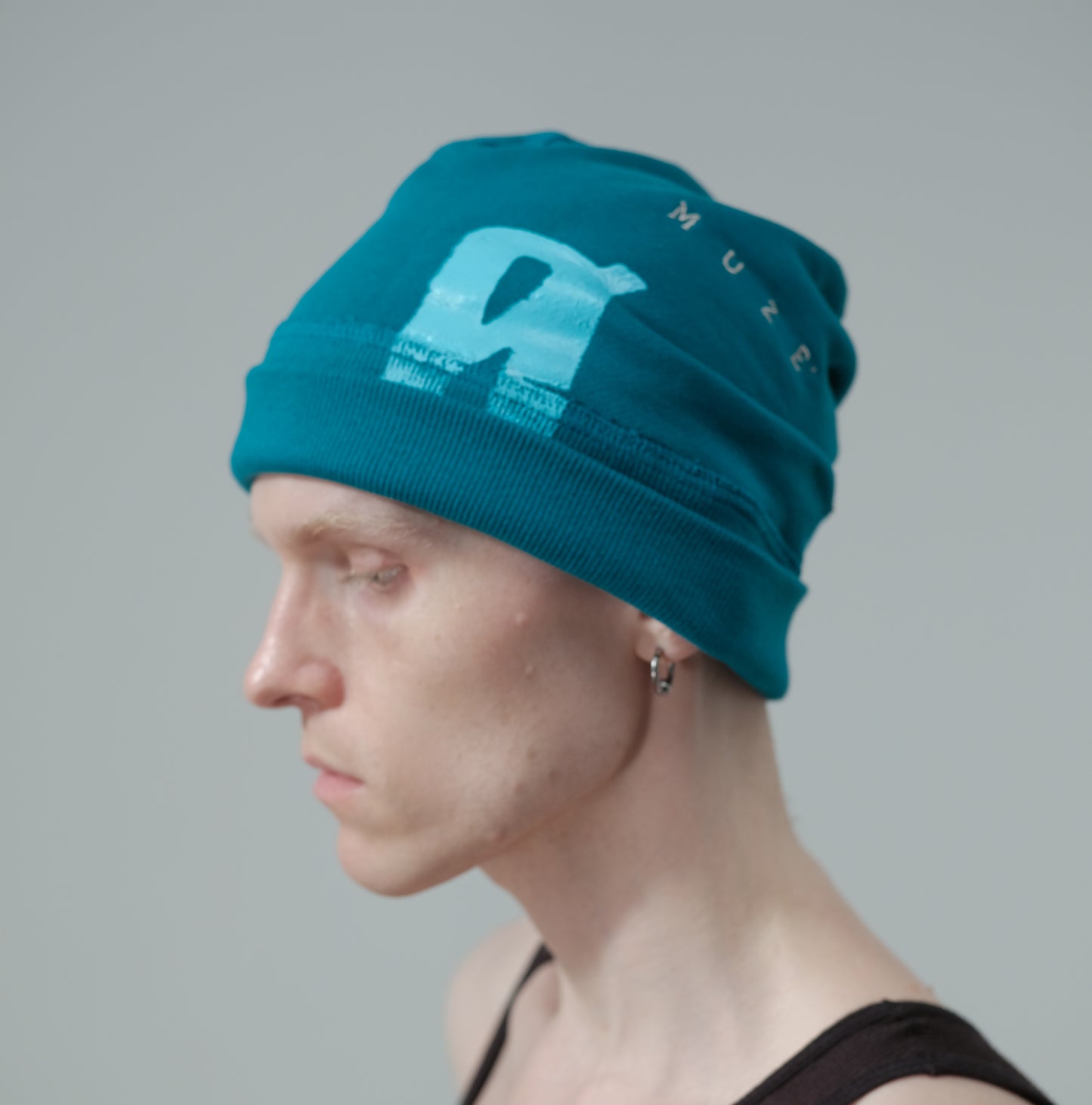 MUZE TURQUOISE LABEL× Ø【EMPTY SETT】™️ - LOGO EMBROIDERY CAP(TURQUOISE) ミューズ エンプティーセット ロゴ エンブロイデリーキャップ ターコイズ