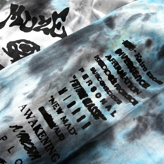 MUZE ミューズ 【TIE-DYE L/S TEE】タイダイ ロングスリーブ(ターコイズ×ブラック)