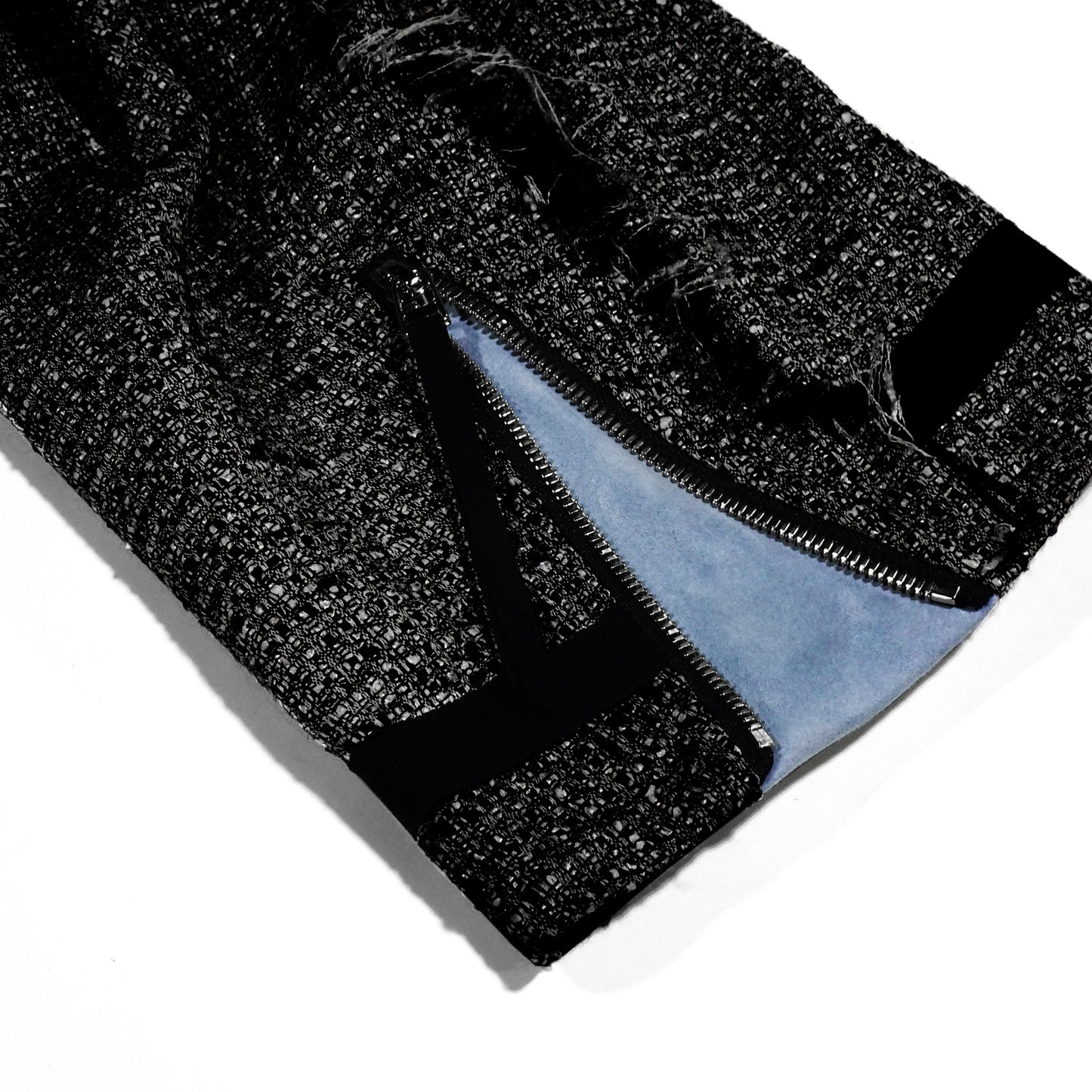 MUZE TURQUOISE LABEL - BIG RIDERS JACKET(BLACK×WHITE) ミューズ 2023年春夏 ライダースジャケット