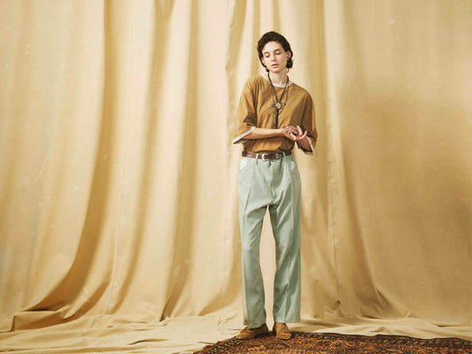 FACCIES - Mirage Used Tee(S/BROWN)ファッチーズ ミラージュ ユーズド Tシャツ ブラウン