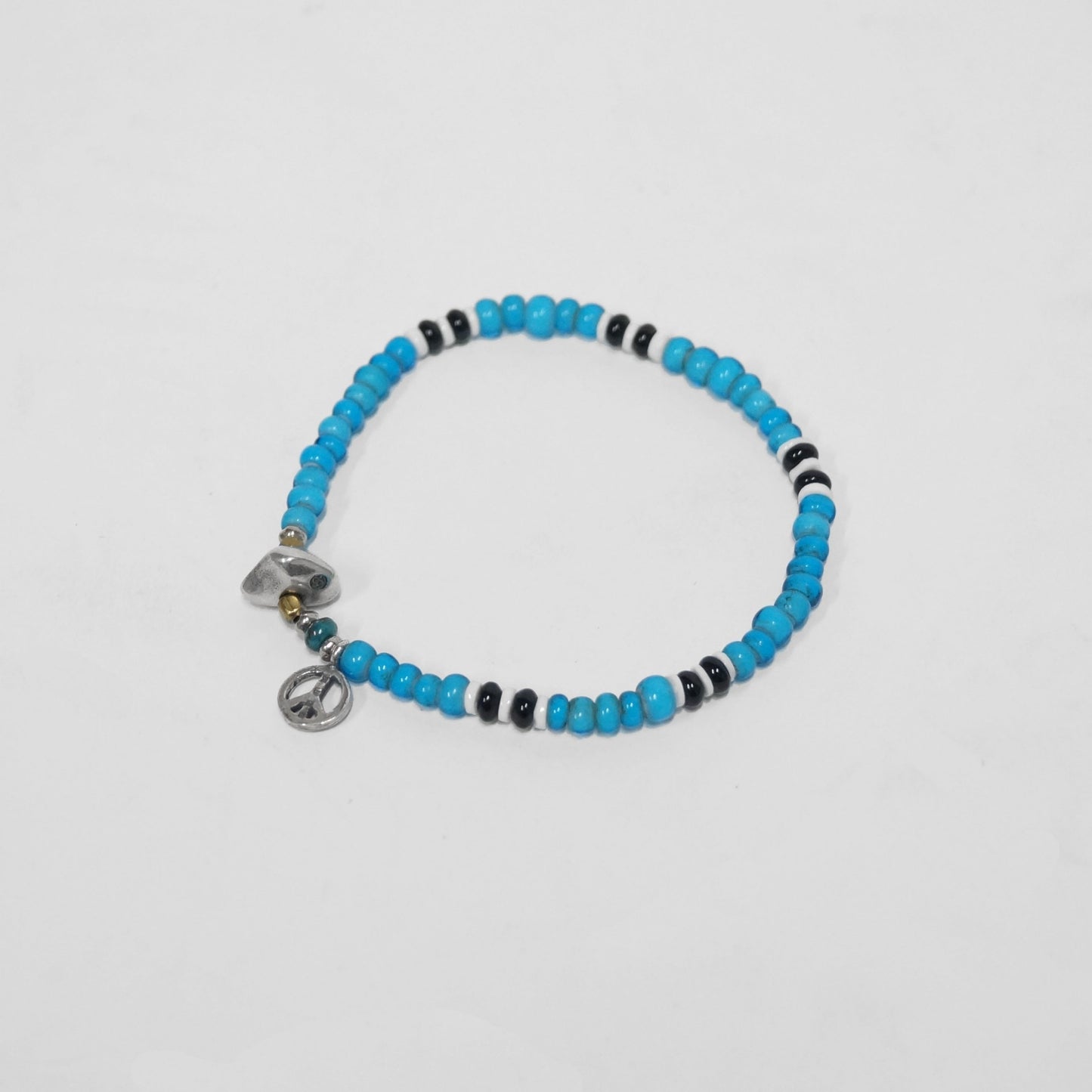 MUZE TURQUOISE LABEL×Sunku-PEACE BEADS BRACELET(SKY BLUE)