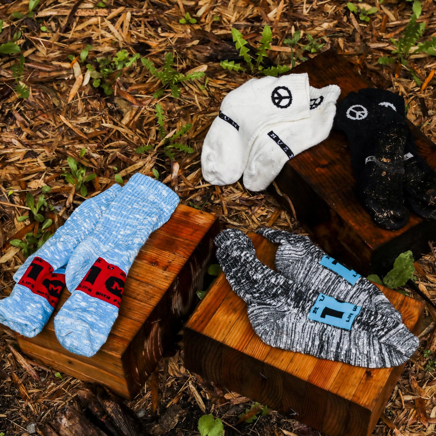MUZE TURQUOISE LABEL - MUZE×FUN 10th ANNIVERSARY SOX(BLACK)ミューズ ファン ソックス ブラック