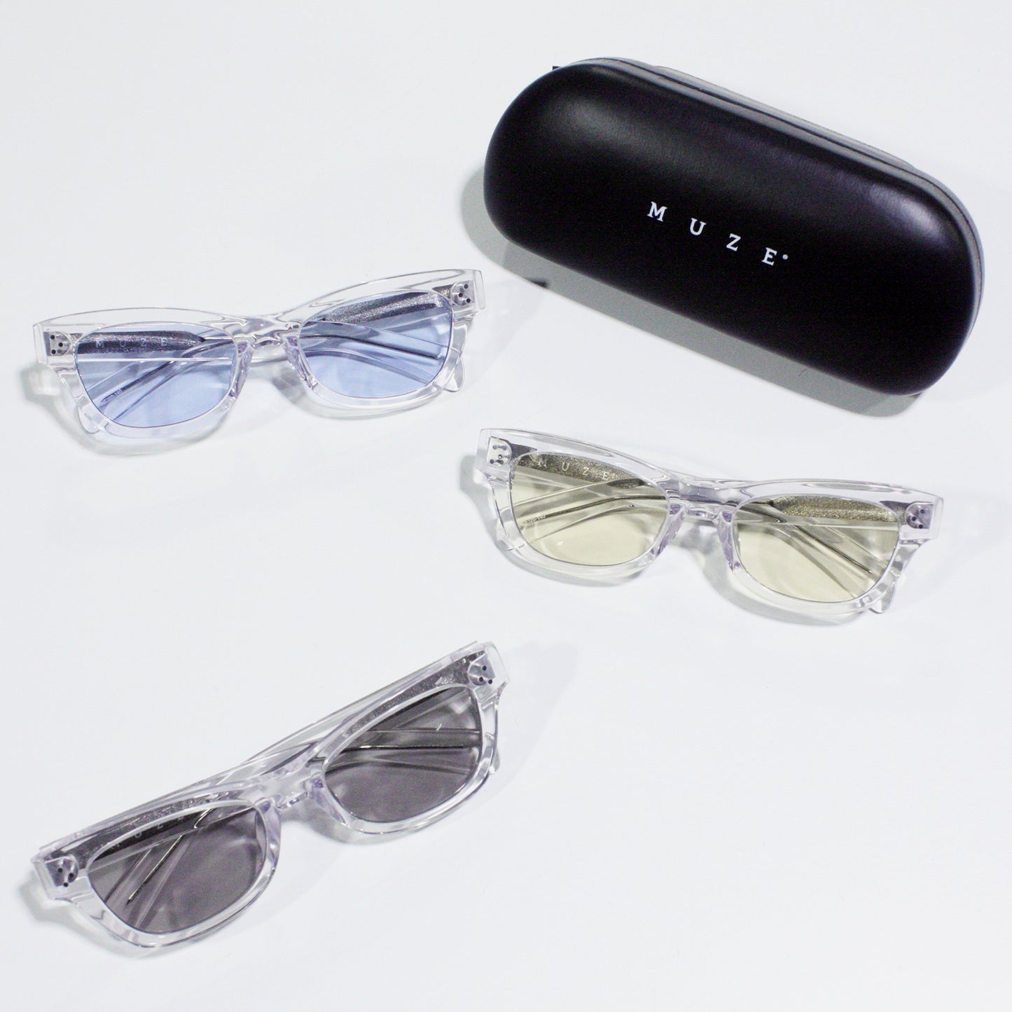 MUZE TURQUOISE LABEL ミューズ ターコイズ レーベル 【Cat Eye Sunglasses produced by INARI】キャットアイ サングラス プロデュースド バイ イナリ(クリア×イエロー)