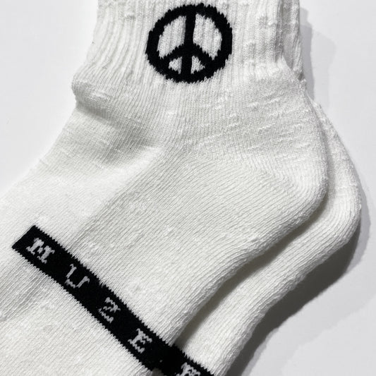 MUZE TURQUOISE LABEL - MUZE×FUN PEACE SOX(WHITE)ミューズ ファン ソックス ホワイト