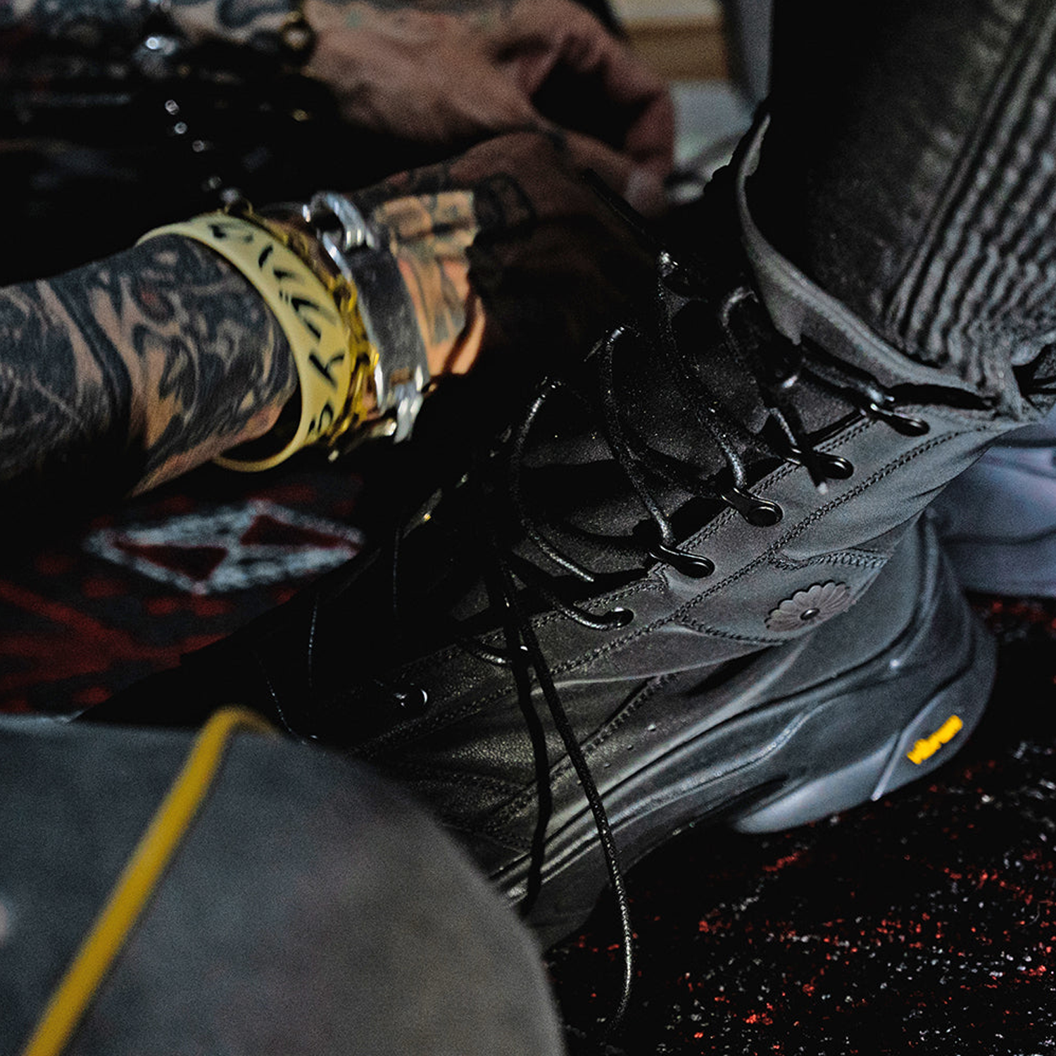 メガレース ブーツスニーカー mega lace RICK OWENS(リックオウエンス) スニーカー(メンズ