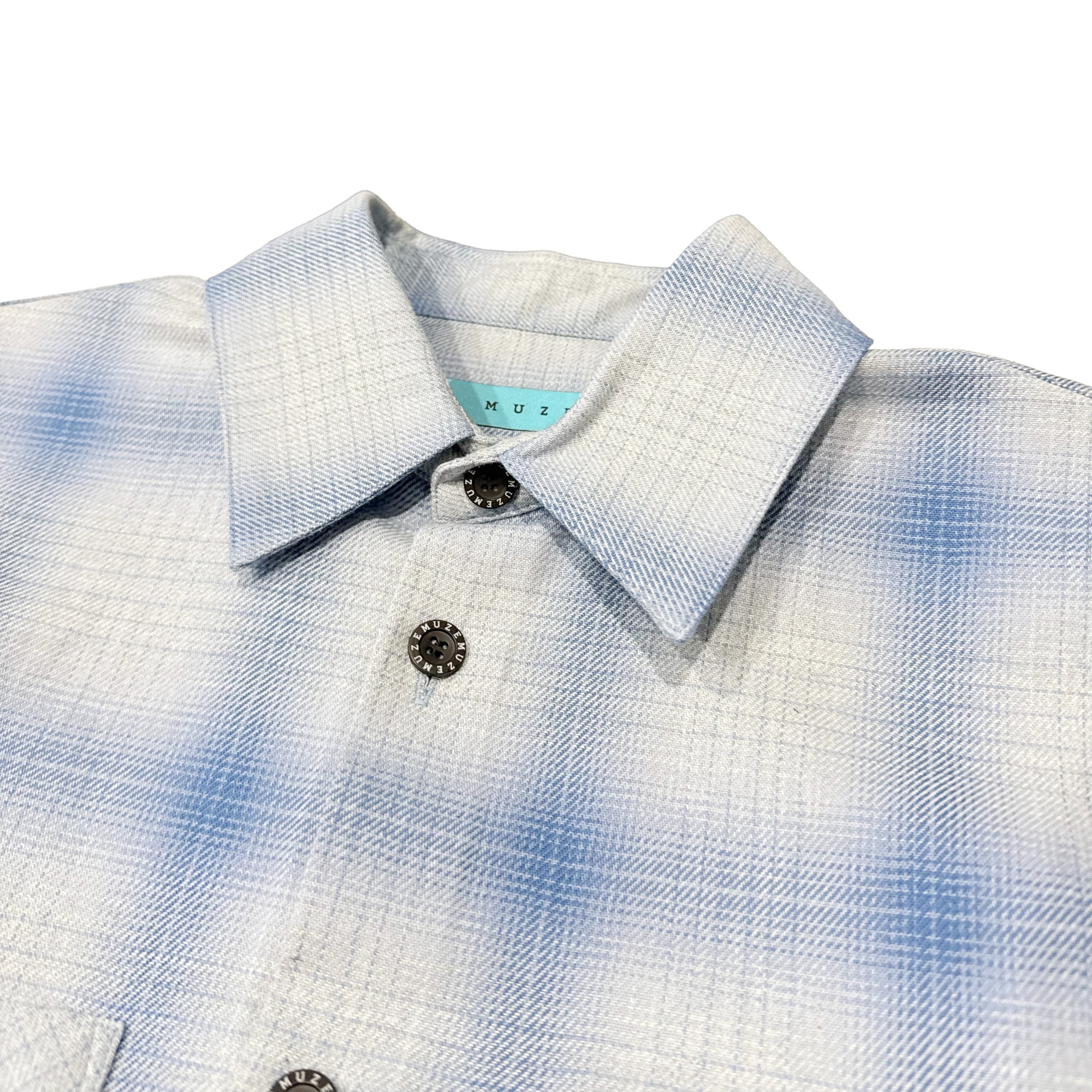 MUZE TURQUOISE LABEL - 【INDIGO TWILL CHECK SHIRT(BLUE)】ミューズ