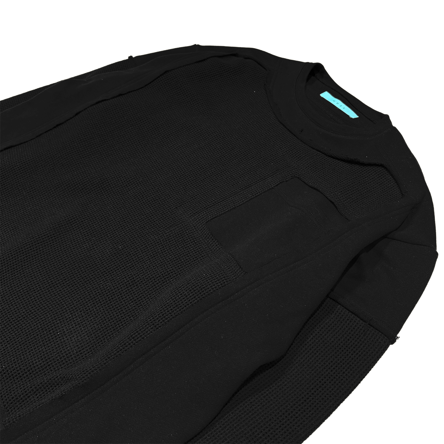 MUZE TURQUOISE LABEL -【MESH DOCKING SWEAT PO(BLACK)】ミューズ メッシュドッキング スウェット プルオーバー ブラック