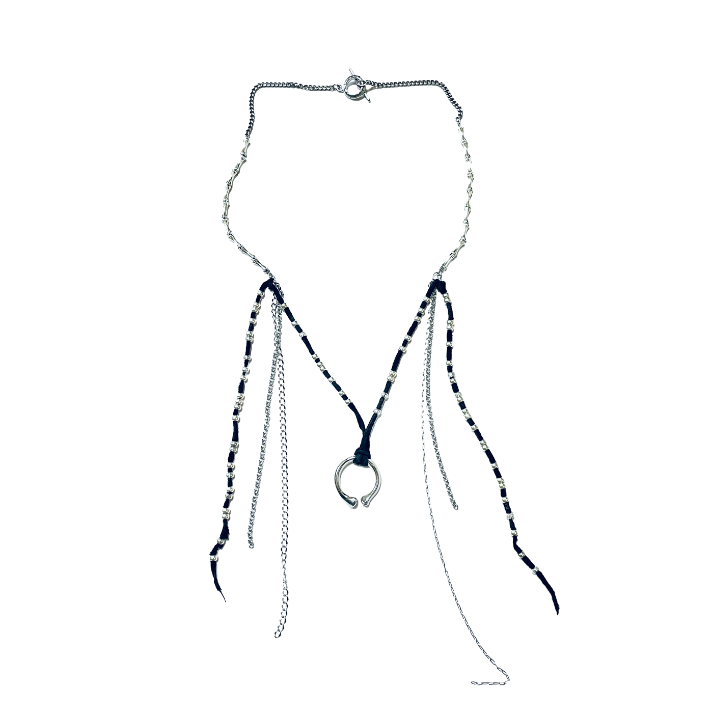 GARA - VAGRANT NECKLACE(SILVER×BLACK) ヴァ グラント ネックレス シルバー ブラック