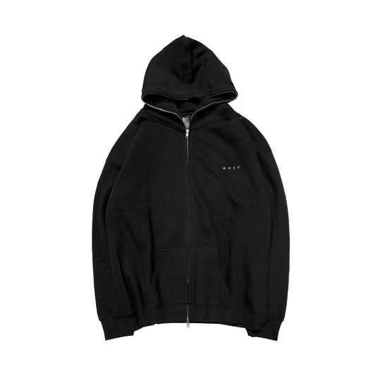 MUZE BLACK LABEL -【MUZE® LOGO REFLECTOR ZIP PK(BLACK)】ミューズ リフレクター ロゴ ジップ パーカー ブラック