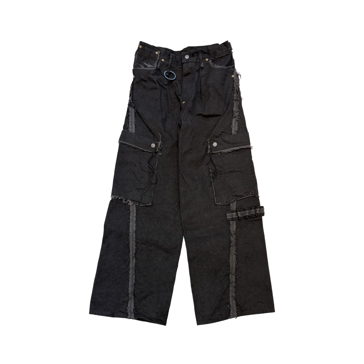 MINUS -【Slash Seam Twist Cargo Jeans(NOIR)(AGED BLACK)】マイナス 