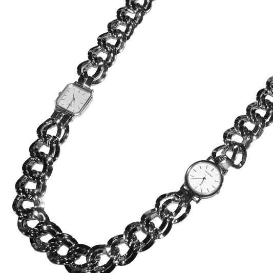 HIDAKA -【VINTAGE WATCH PANTS CHAIN(SILVER)】ヒダカ 時計 ウォレット チェーン ヴィンテージ シルバー