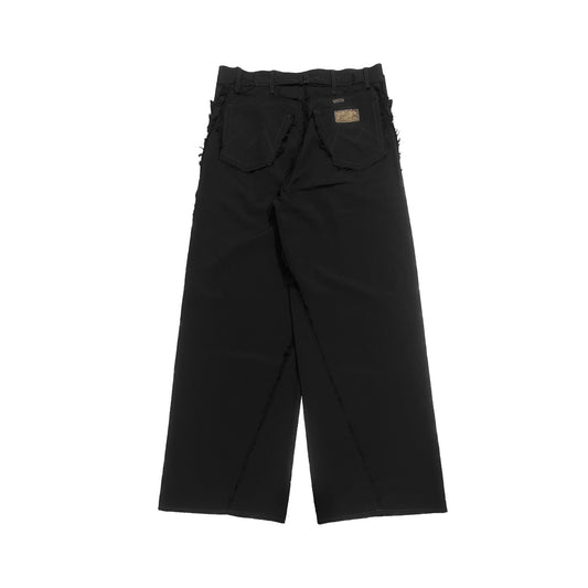 MINUS -【Slash Seam Twist Wide Trousers(CLASSIC TROPICAL)(BLACK)】マイナス スラッシュ ツイスト ワイド トラウザー ブラック