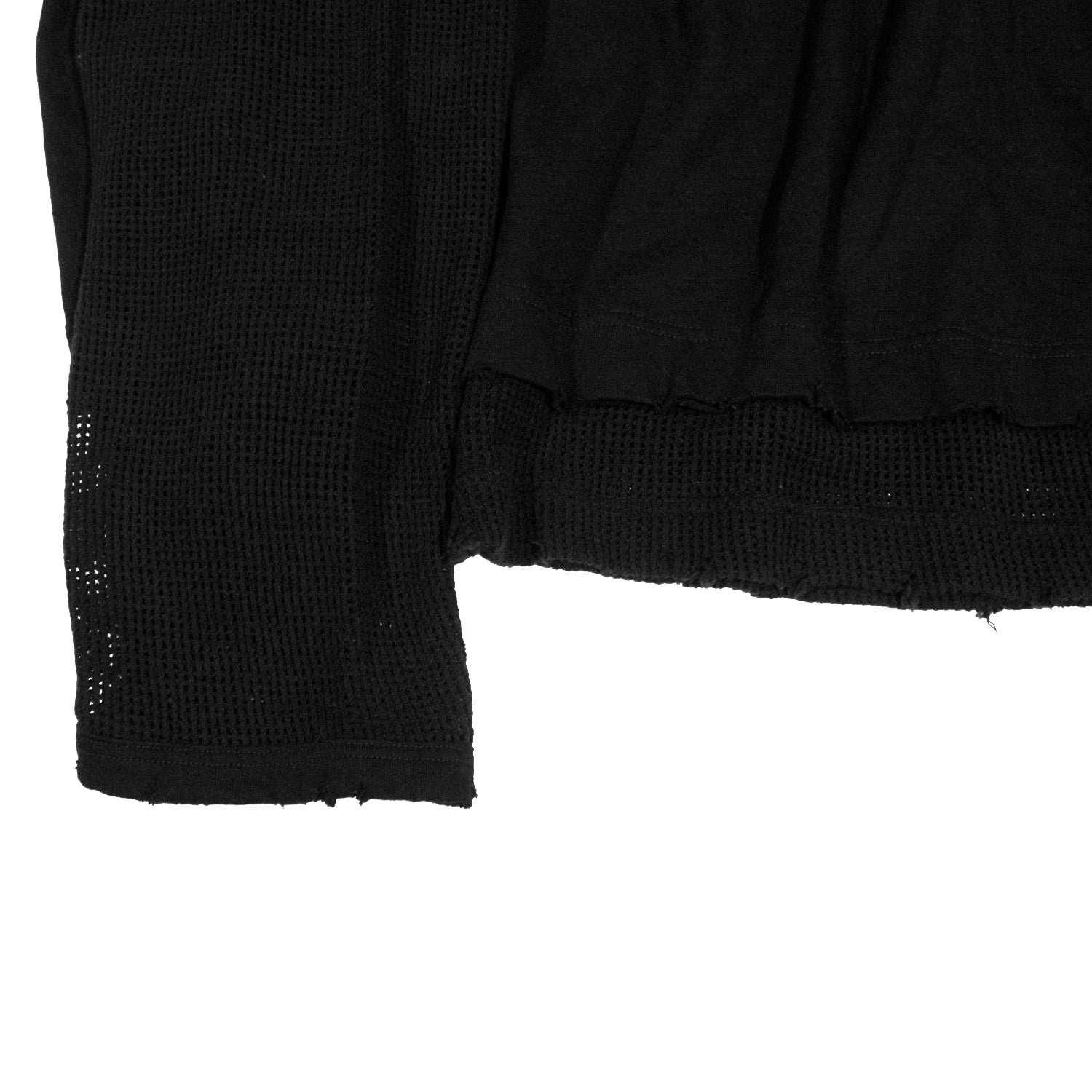 MUZE TURQUOISE LABEL -【MESH LAYERED L/S TEE (BLACK×BLACK