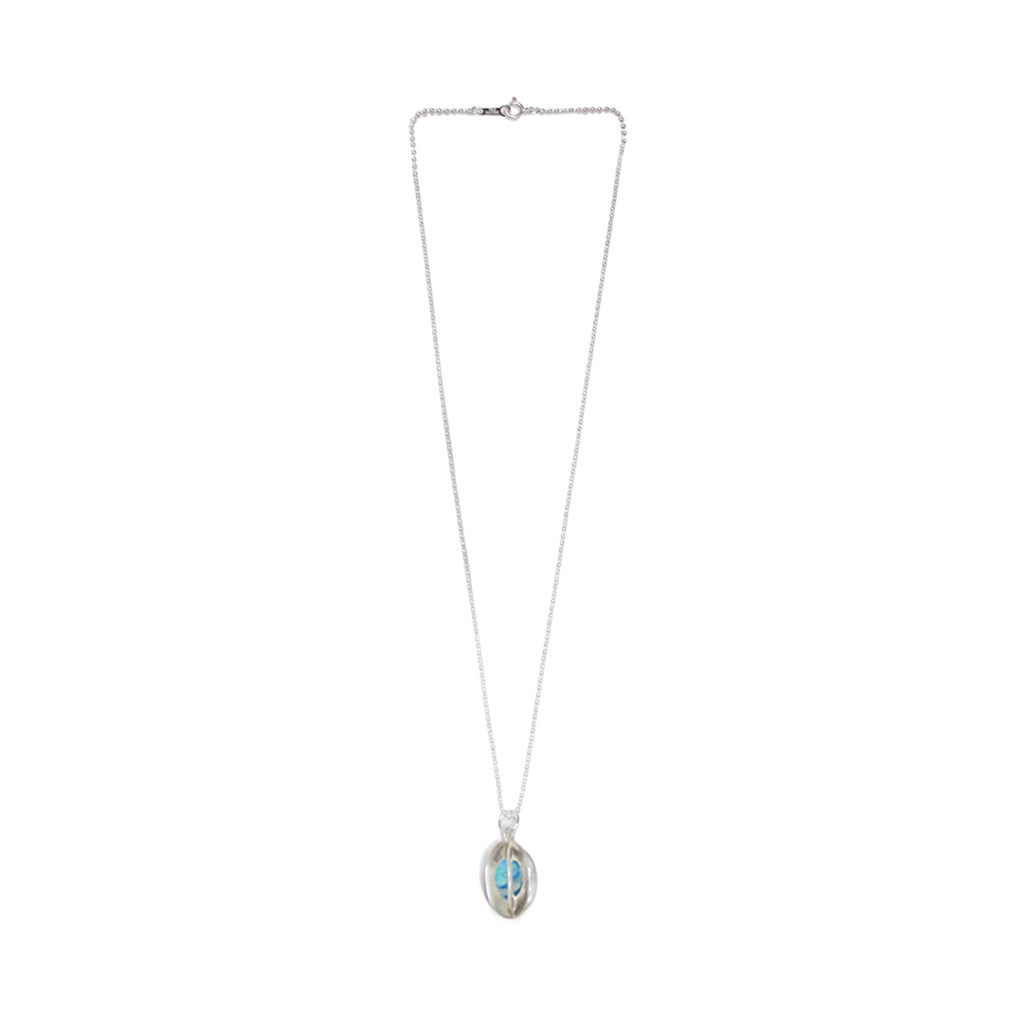 MUZE®︎ × upABORN -SILVER SEED NECKLACE(SILVER SILVER×BLUE)ミューズ  アパボン シルバー シード ネックレス