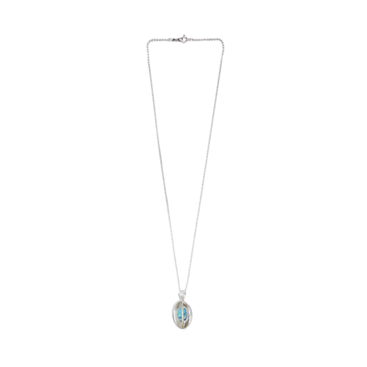 MUZE®︎ × upABORN -SILVER SEED NECKLACE(SILVER SILVER×BLUE)ミューズ  アパボン シルバー シード ネックレス
