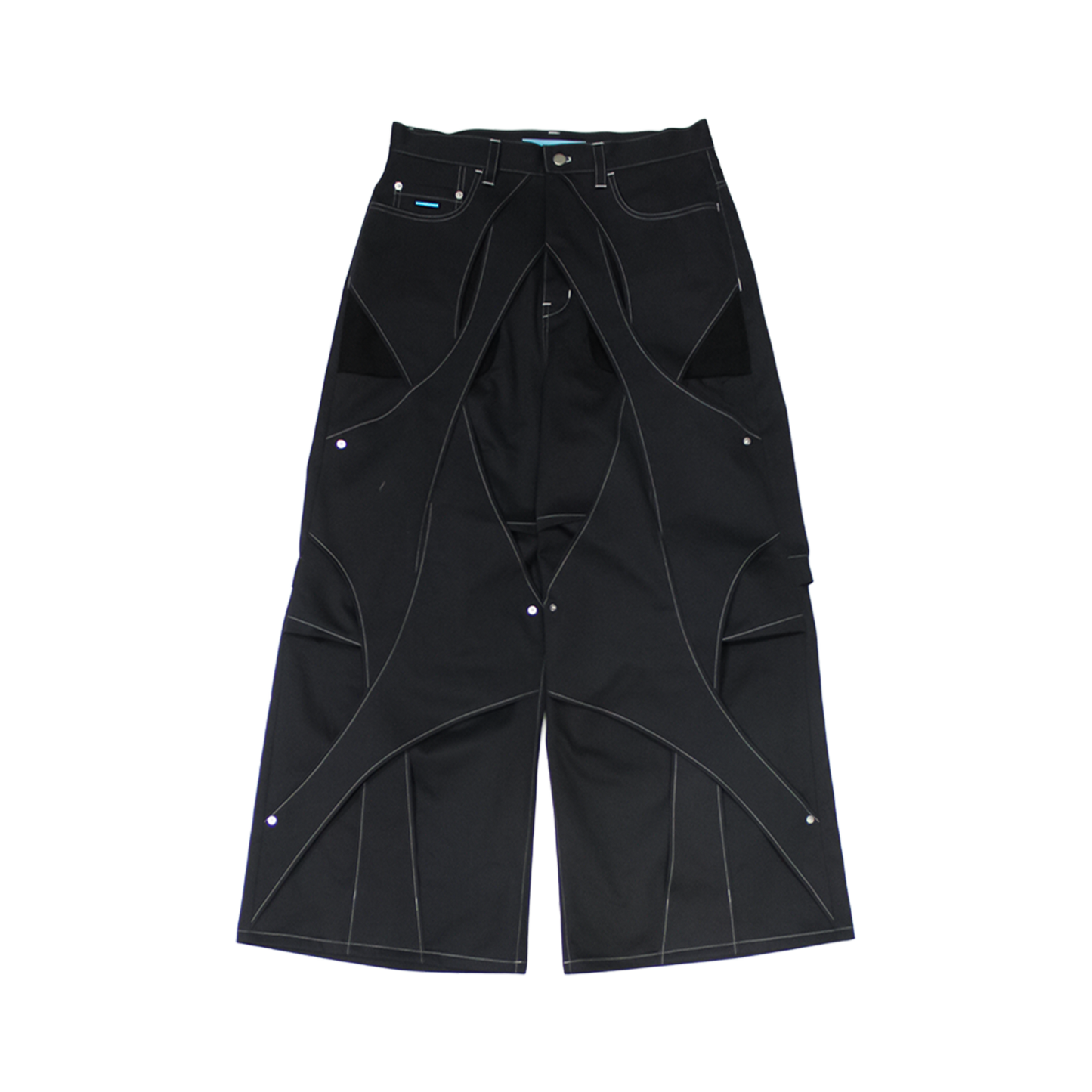 MUZE®︎ -【SULFUR-DYED CHINO CROSS WIDE TROUSERS (BLACK×WHITE)】硫化染 チノ クロス ワイド トラウザー ブラック ホワイト